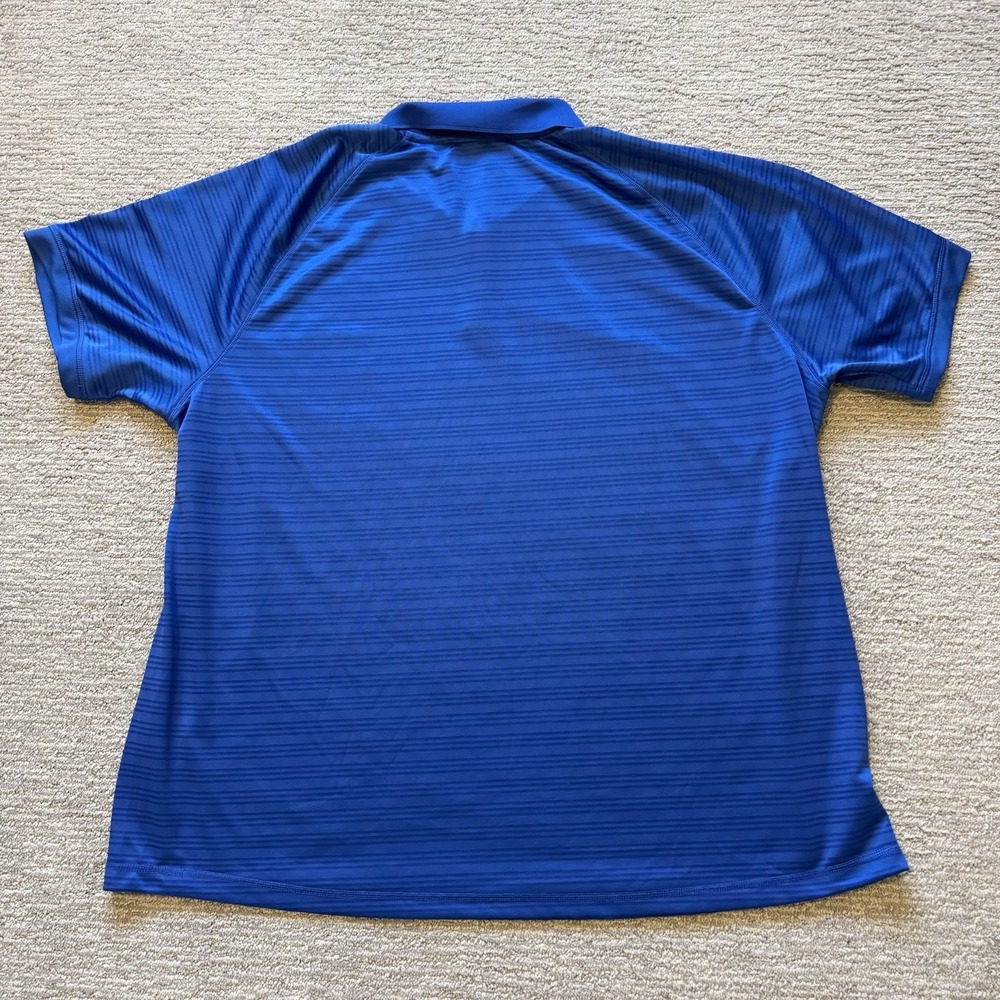 Adidas Polo Shirt Mens 3XL Cobalt Blue Climalite Performance Golf Athletic - Picture 3 of 7
